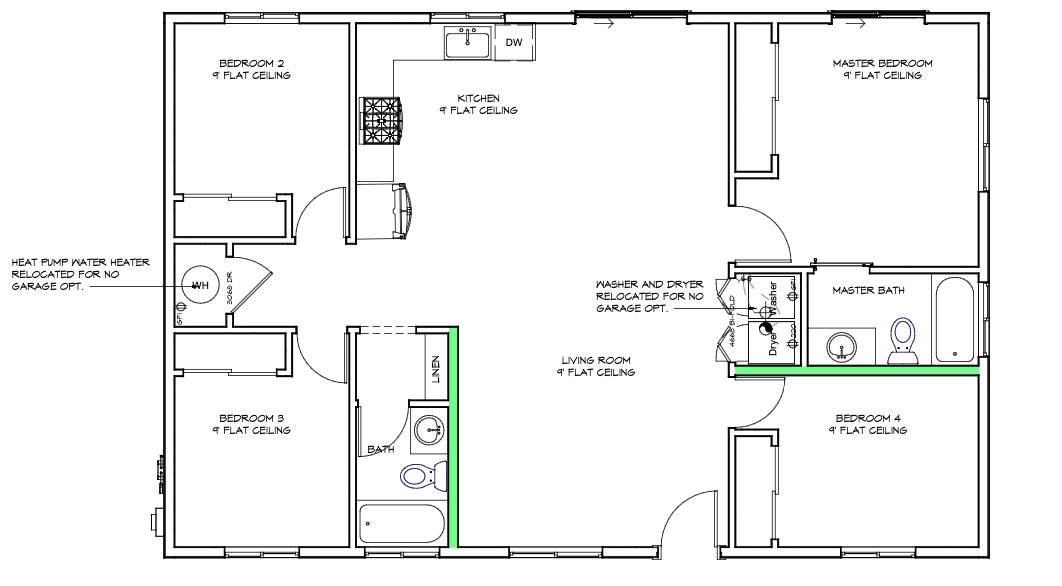The Birch &ndash; No Garage floor plan