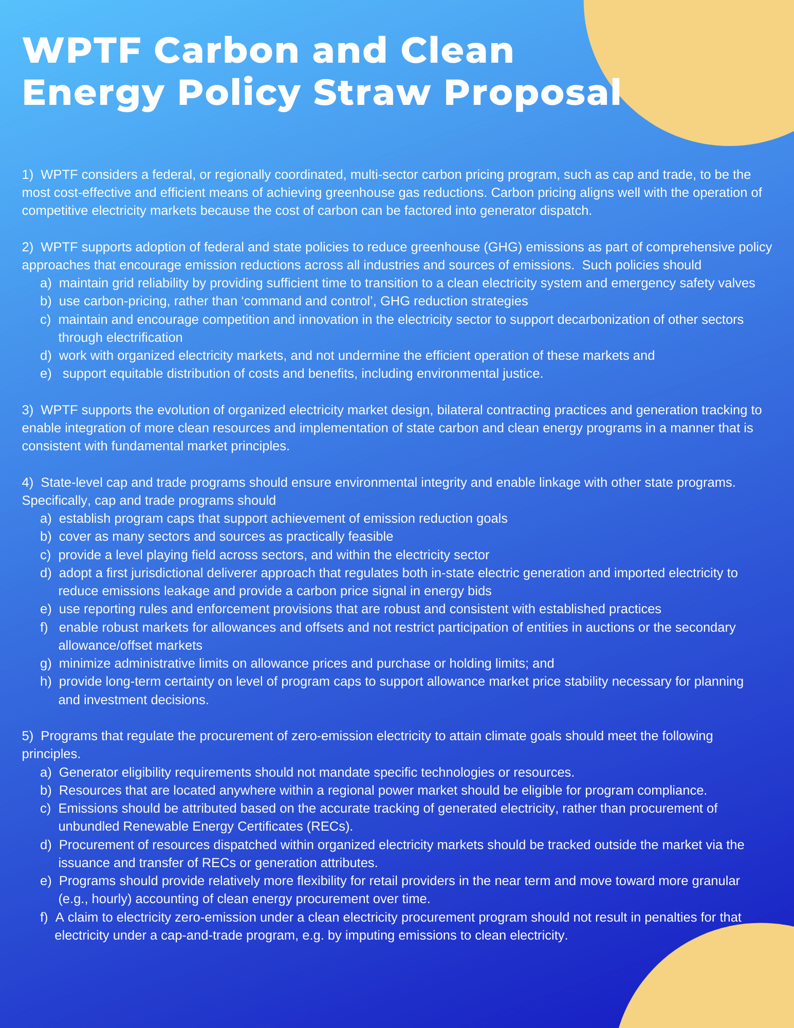 Carbon and Clean Energy Policy - Western Power Trading Forum
