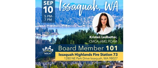 Board Member 101 Training - Issaquah--LOCATION CHANGE TO ISSAQUAH HIGHLANDS FIRE STATION 73