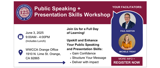 Public Speaking + Presentation Skills Workshop: WWCCA Member Education